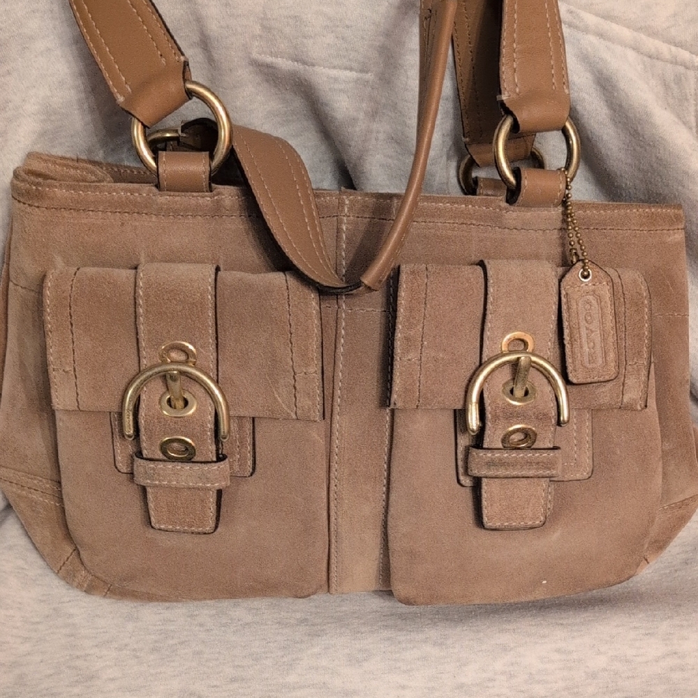Coach Tan Leather Shoulder Bag